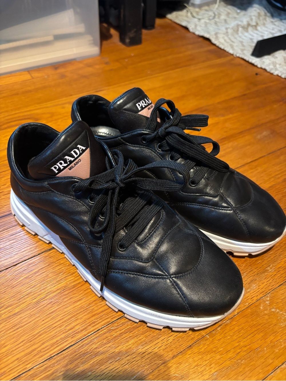 Prada | PRAX-01 Leather Sneakers Womens size 9 Designer - Picture 3 of 8